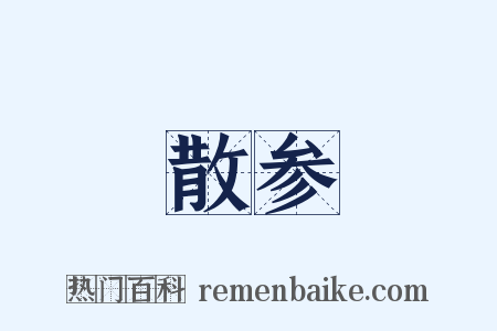 散参是什么意思的图片